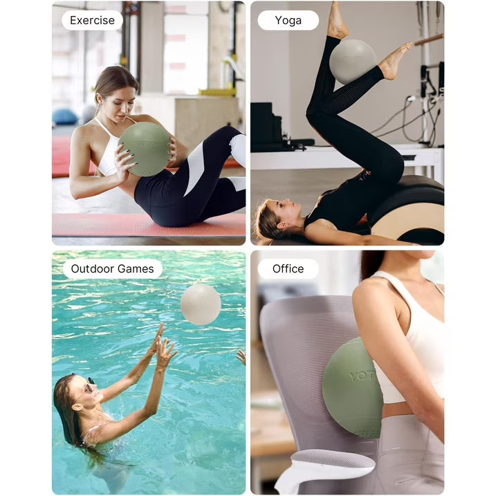 YOTTOY Small Exercise Ball，9-inch Pilates Ball with Anti-Burst Technology for Stability,