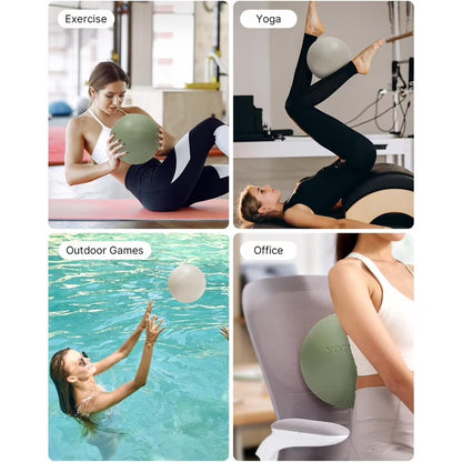 YOTTOY Small Exercise Ball，9-inch Pilates Ball with Anti-Burst Technology for Stability,