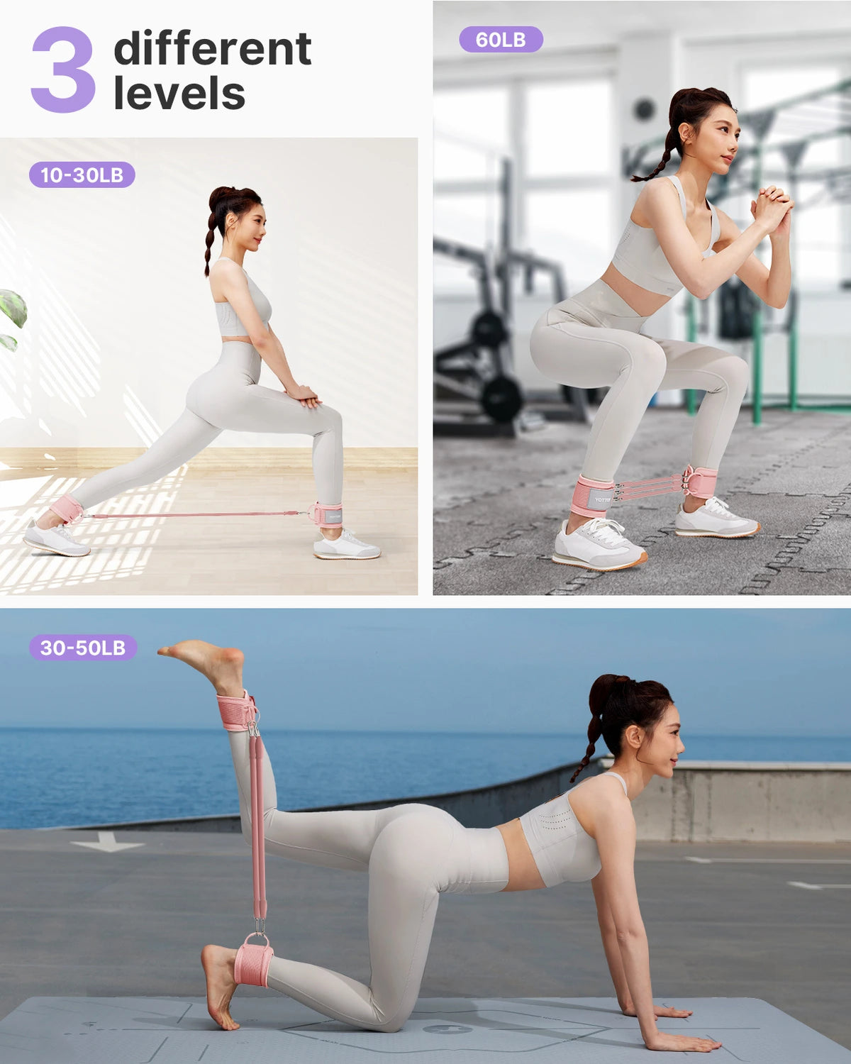 Ankle Resistance Bands with Cuffs