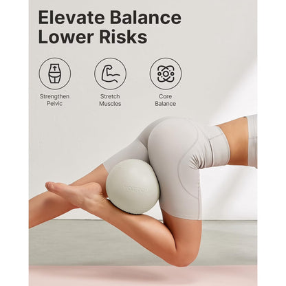 YOTTOY Small Exercise Ball，9-inch Pilates Ball with Anti-Burst Technology for Stability,