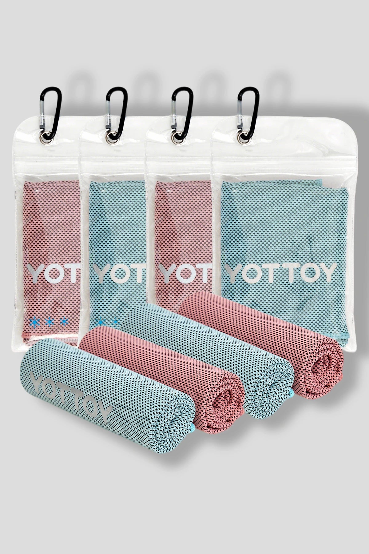 4 Pack Cooling Towels (40"x12"), Ice Cooling Towels for Neck and Face