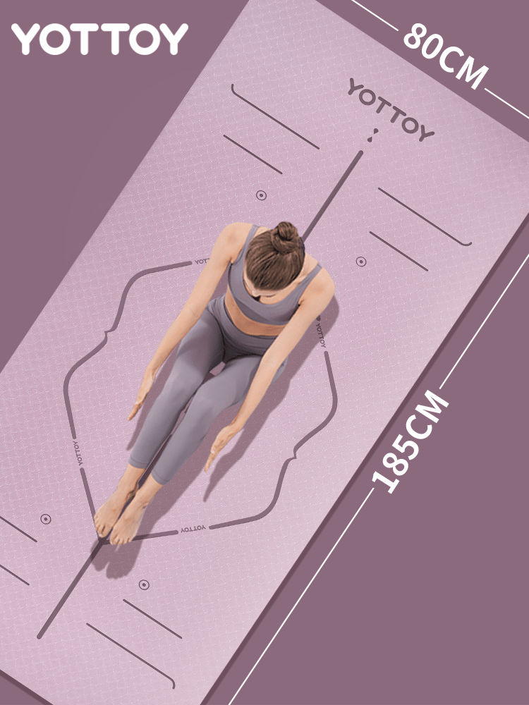Alignment Line Yoga Mat | L185×W80/90 - YOTTOY
