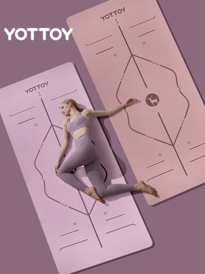 Alignment Line Yoga Mat | L185×W80/90 - YOTTOY