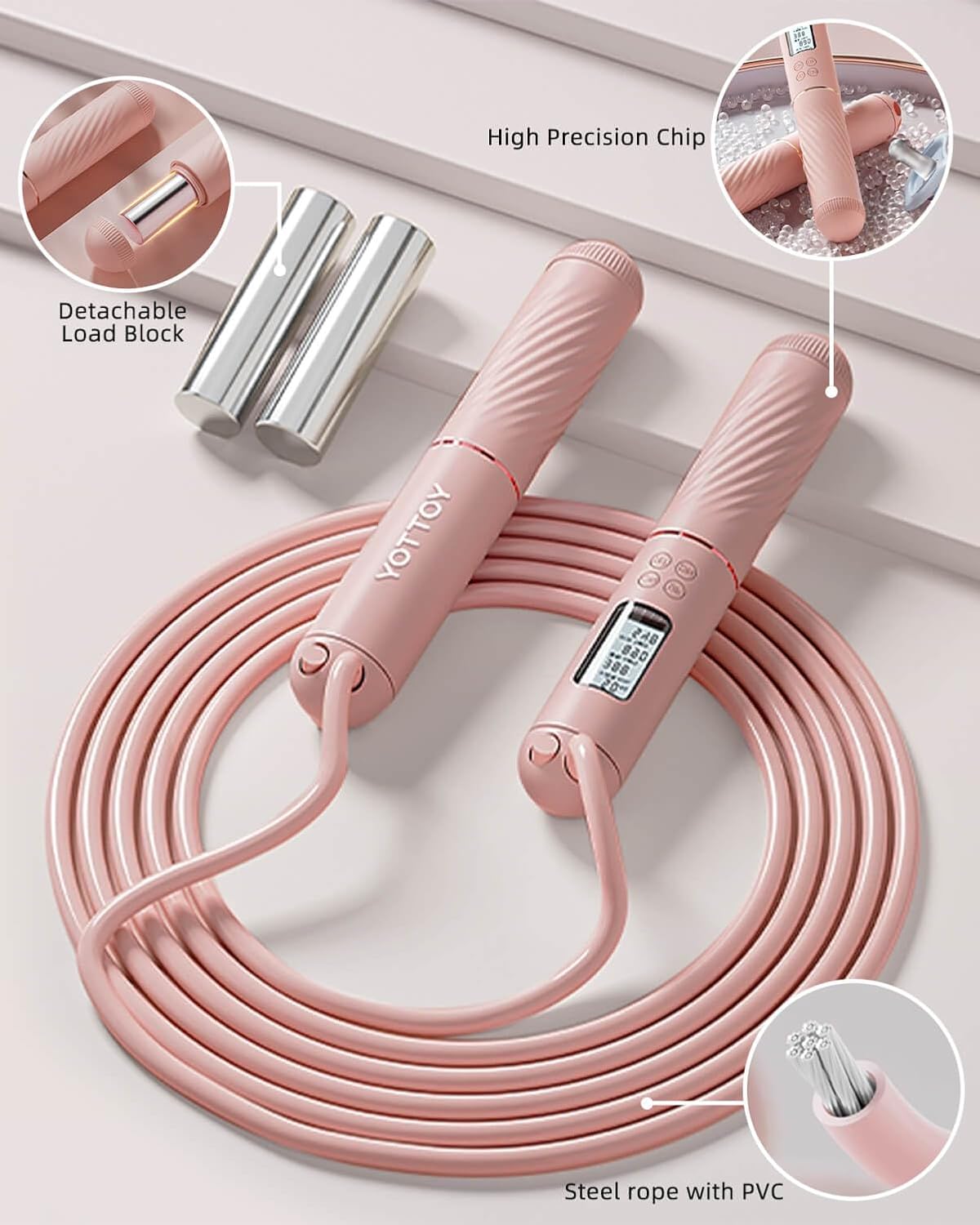 Cordless Jump Rope 2 In 1 with Counter - YOTTOY