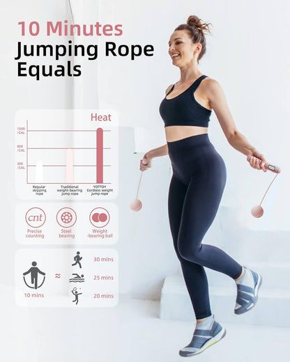 Cordless Jump Rope 2 In 1 with Counter - YOTTOY