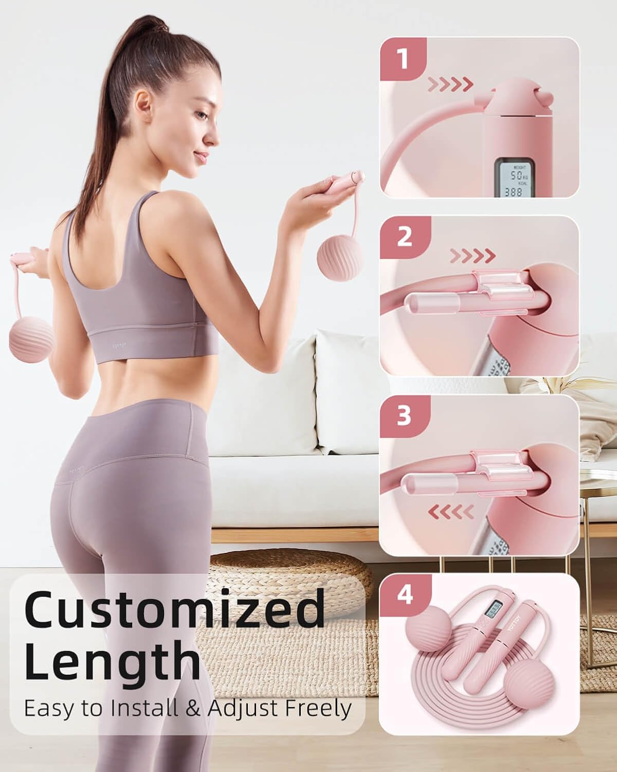 Cordless Jump Rope 2 In 1 with Counter - YOTTOY