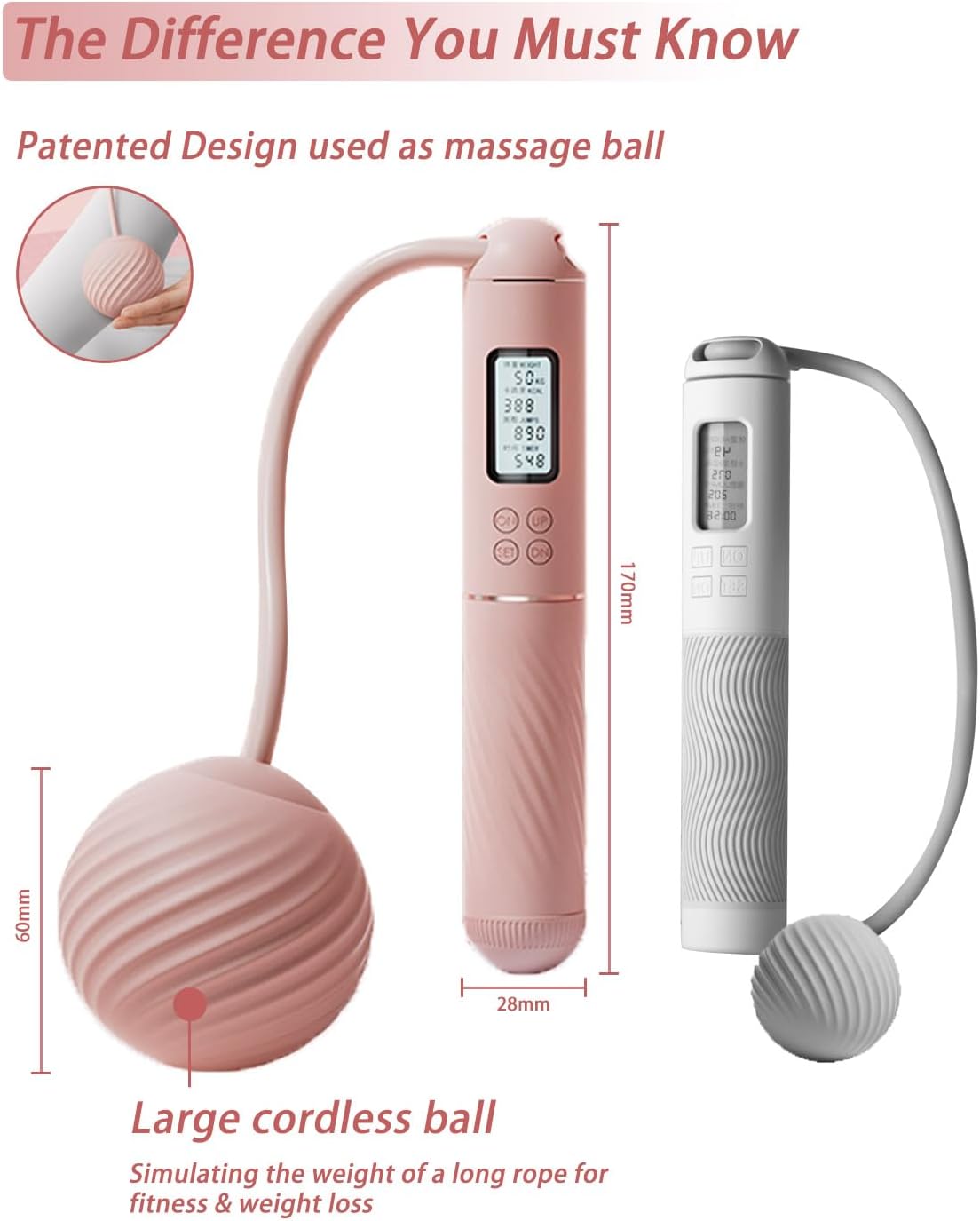 Cordless Jump Rope 2 In 1 with Counter - YOTTOY