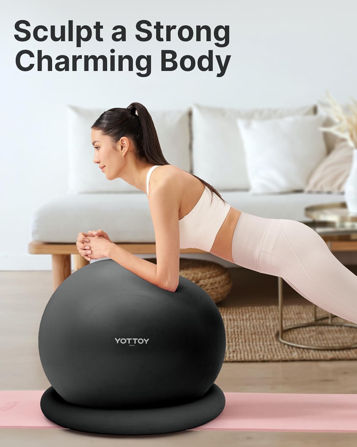 YOTTOY Exercise Ball Chair with Base - YOTTOY