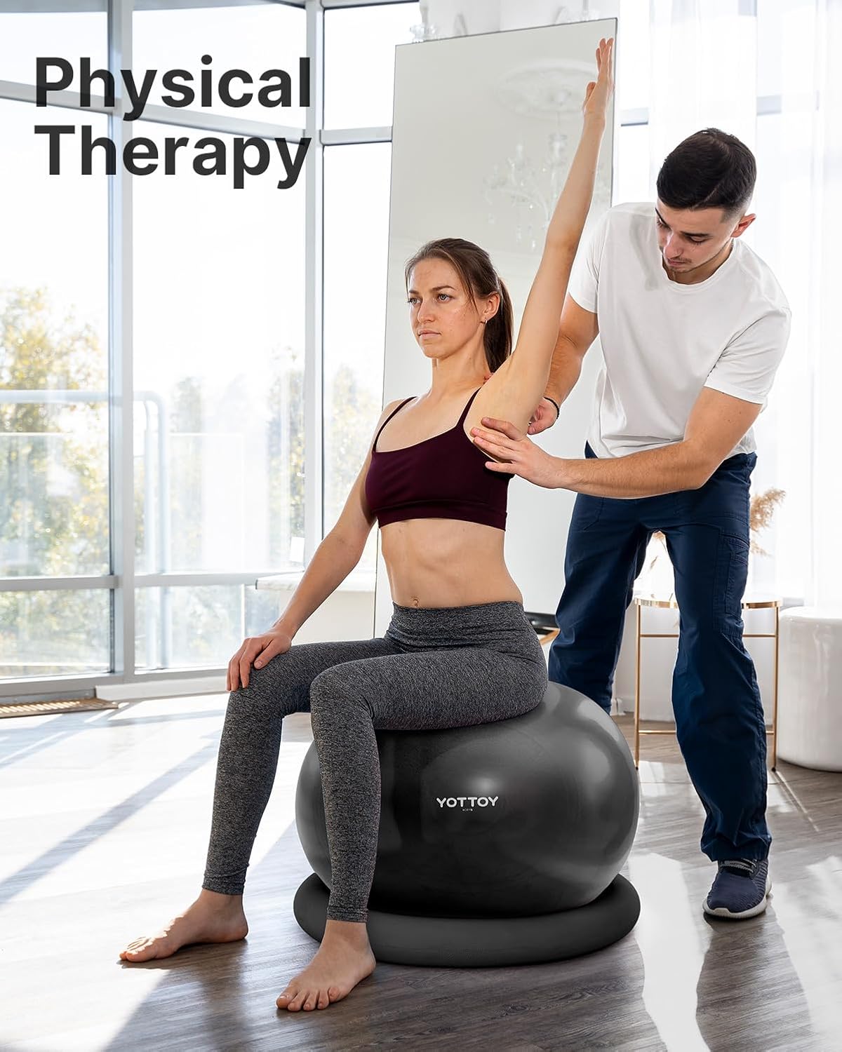 YOTTOY Exercise Ball Chair with Base - YOTTOY