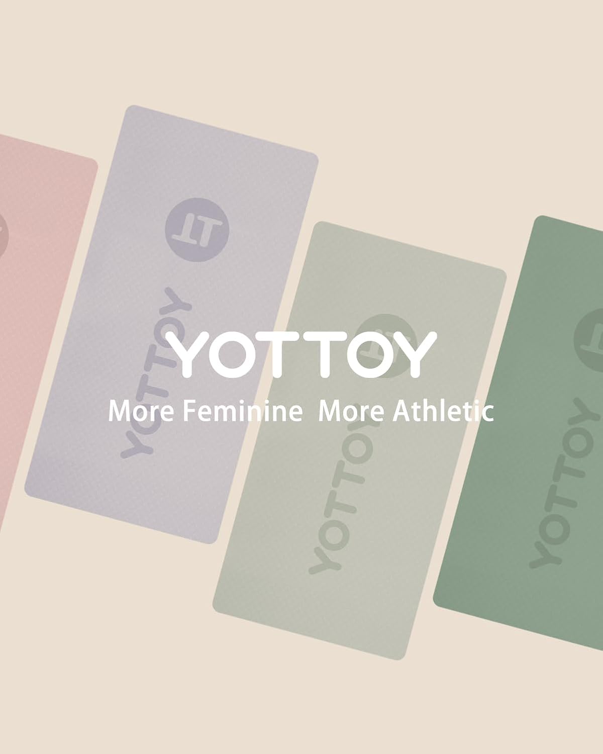 YOTTOY Extra Wide Non - Slip Exercise Fitness Yoga Mats,with Strap Bag - YOTTOY