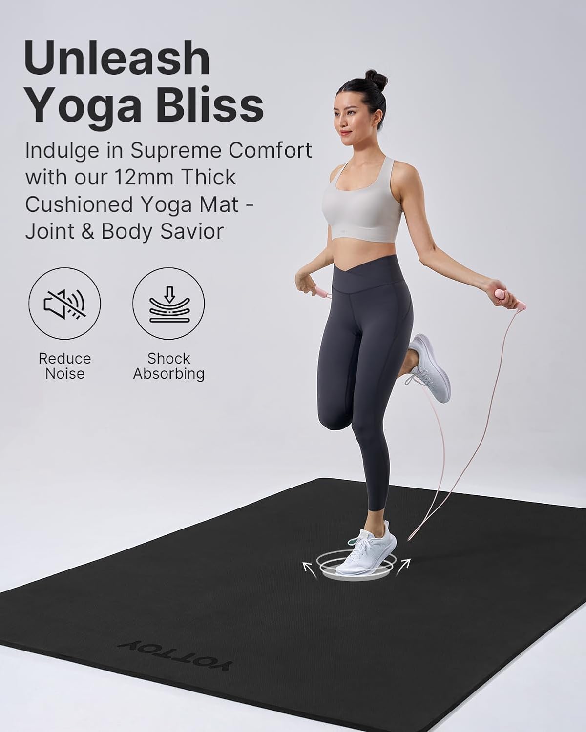 YOTTOY Large Yoga Mat – Spacious, Supportive & Slip - Resistant - YOTTOY