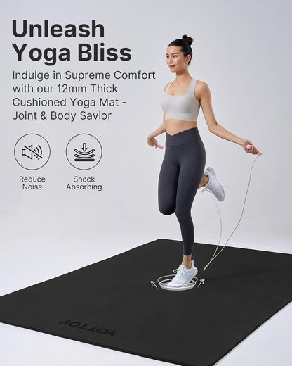 YOTTOY Large Yoga Mat – Spacious, Supportive & Slip - Resistant - YOTTOY