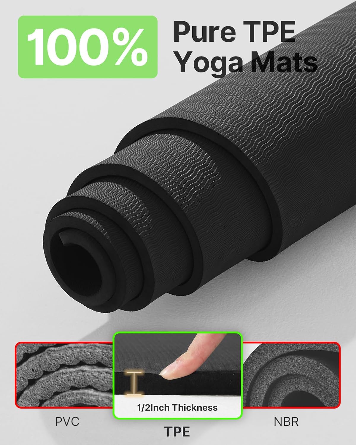 YOTTOY Large Yoga Mat – Spacious, Supportive & Slip - Resistant - YOTTOY