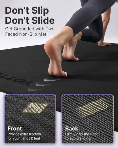 YOTTOY Large Yoga Mat – Spacious, Supportive & Slip - Resistant - YOTTOY