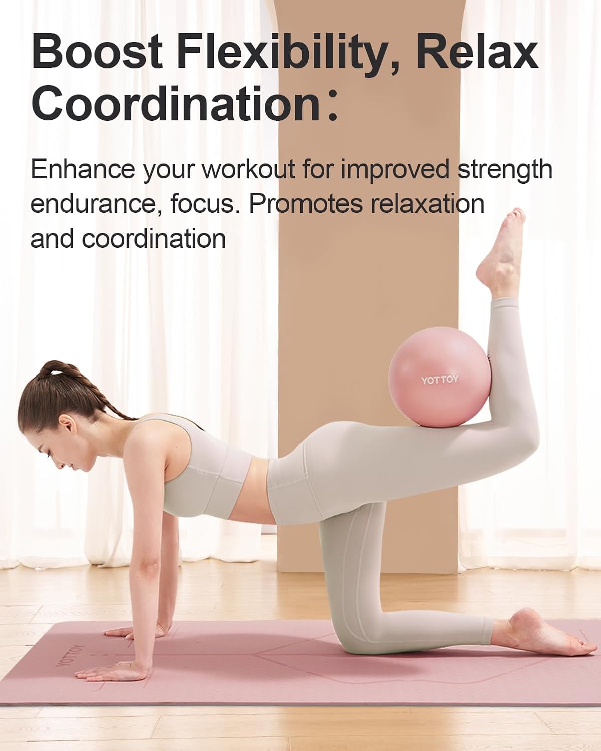YOTTOY Pilates Ball, 10 - inch - YOTTOY
