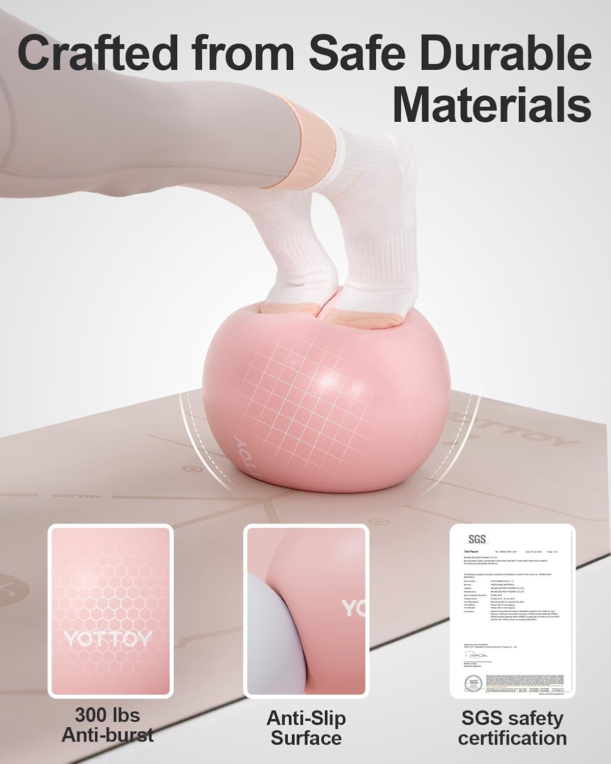 YOTTOY Pilates Ball, 10 - inch - YOTTOY