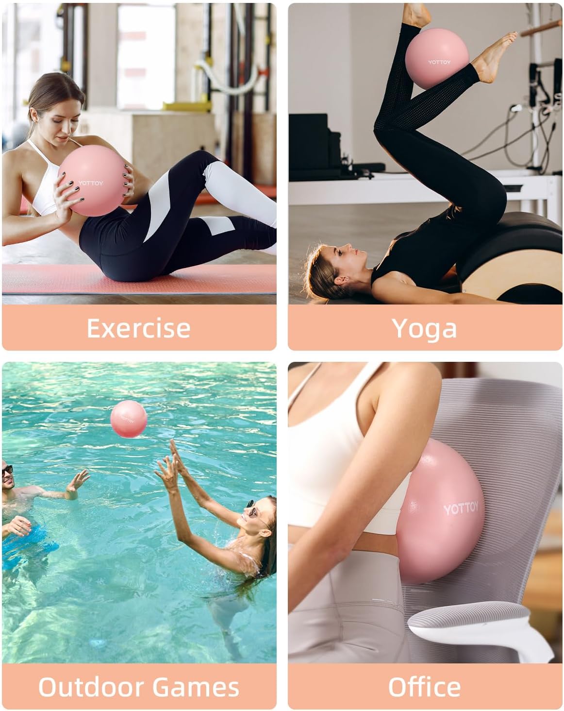 YOTTOY Pilates Ball, 10 - inch - YOTTOY