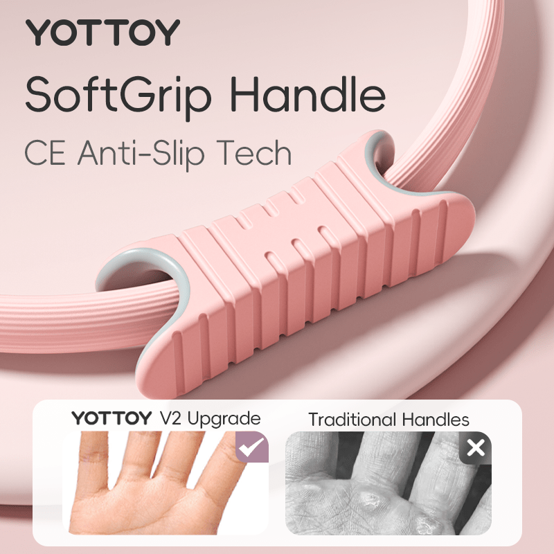 YOTTOY Pilates Ring – Multi - Grip Resistance Band for Legs & Arms - YOTTOY