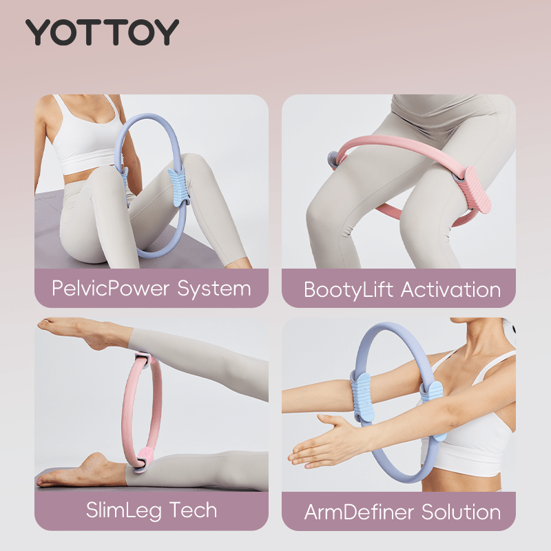 YOTTOY Pilates Ring – Multi - Grip Resistance Band for Legs & Arms - YOTTOY